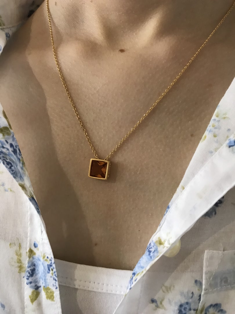 Колье с цитрином